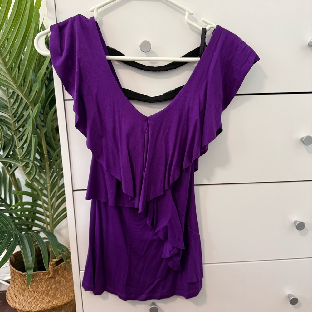 bebe Open Back Shirt Size XS